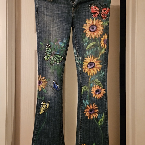 Levi's hand painted size 29/32 - Picture 2 of 8